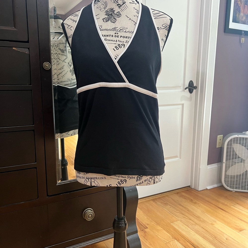 Black and White Halter Top